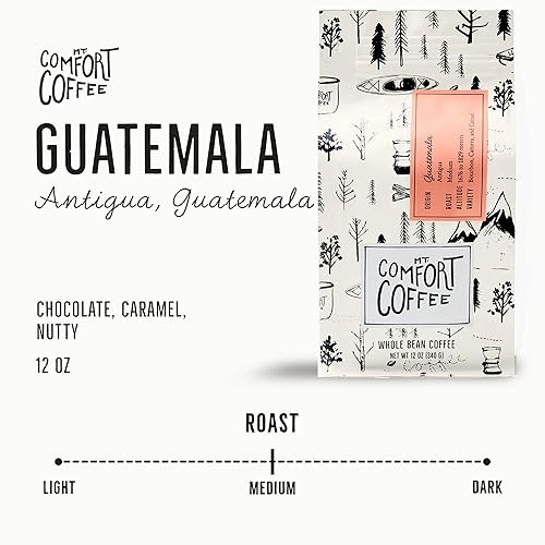 Miniatura 2 de Mt Comfort Coffee Guatemala tostado medio bolsa de 12 onzas procedente de pequeñas granjas de café guatemaltecas notas de sabor de chocolate y