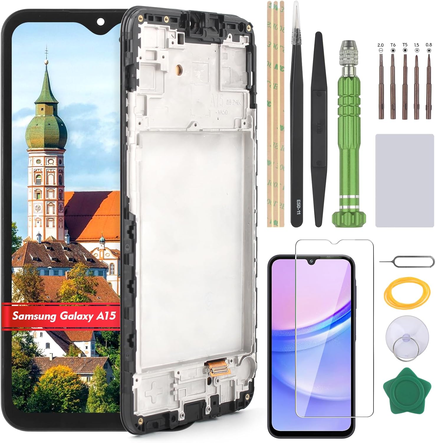 OLED Screen for Samsung Galaxy A15 5G LCD Display Replacement for Samsung Galaxy A156U OLED Touch Screen Digitizer Assembly