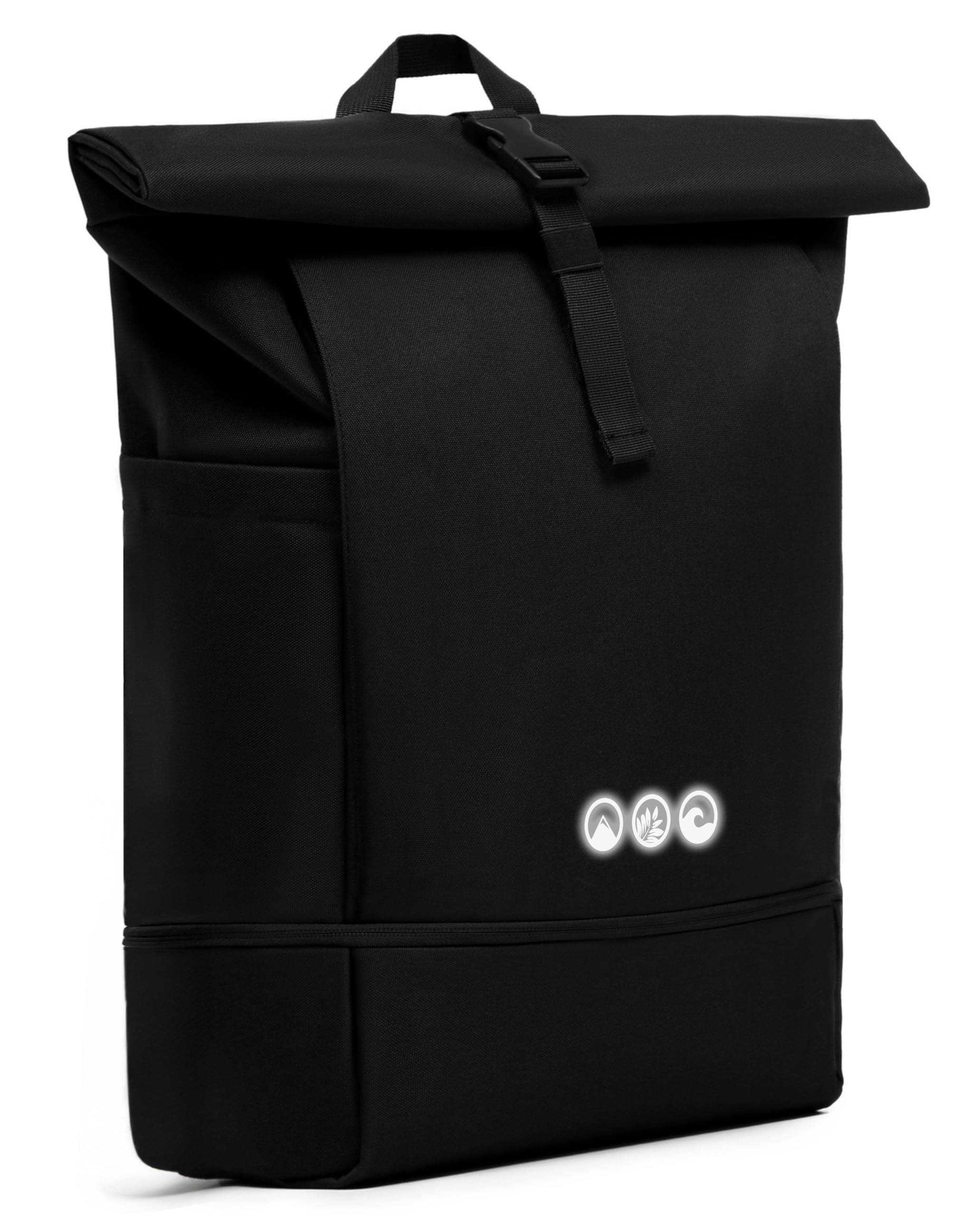 SONS OF ALOHA Roll-Top Rucksack Damen & Herren - NALU Reflektierend groß - Rolltop mit Laptopfach 16