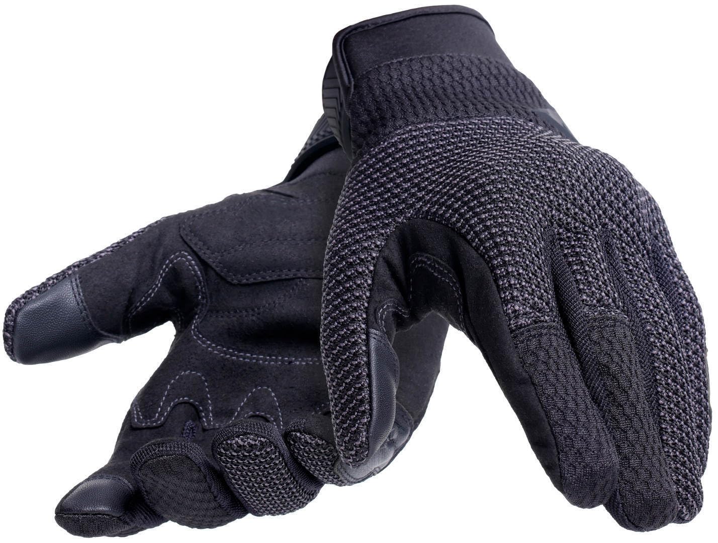 Dainese - Torino Gloves, Fabric Motorcycle Gloves, Knuckle Protectors, Touch Screen, Men's Motorcycle Gloves, Black/Anthracite, XS