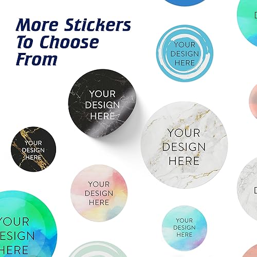 Vista 834 de DayStar Custom Signs & Design - 100 adhesivos de vinilo personalizables, con texto, imagen, diseño y logotipo; adhesivos para logotipo de embalaje