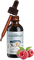 Vista 1 de Complejo de vitamina B líquida de frambuesa – Suplemento vitamínico con vitamina B12 – Sublinguales vitaminas B complejas gotas para niños