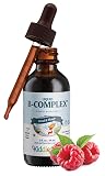 Maxi Health Liquid Vitamin B Complex – 9 Essential B Vitamins Including B1 B6 B12 Drops – Supports Energy, Brain Function, & Immune Function Raspberry Kosher, 2 fl. oz.