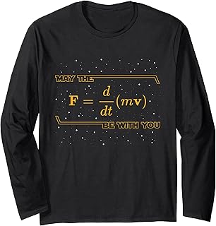 Sponsored Ad - May The F = m(dv/dt) Be with You - Funny Physics Geek Long Sleeve T-Shirt