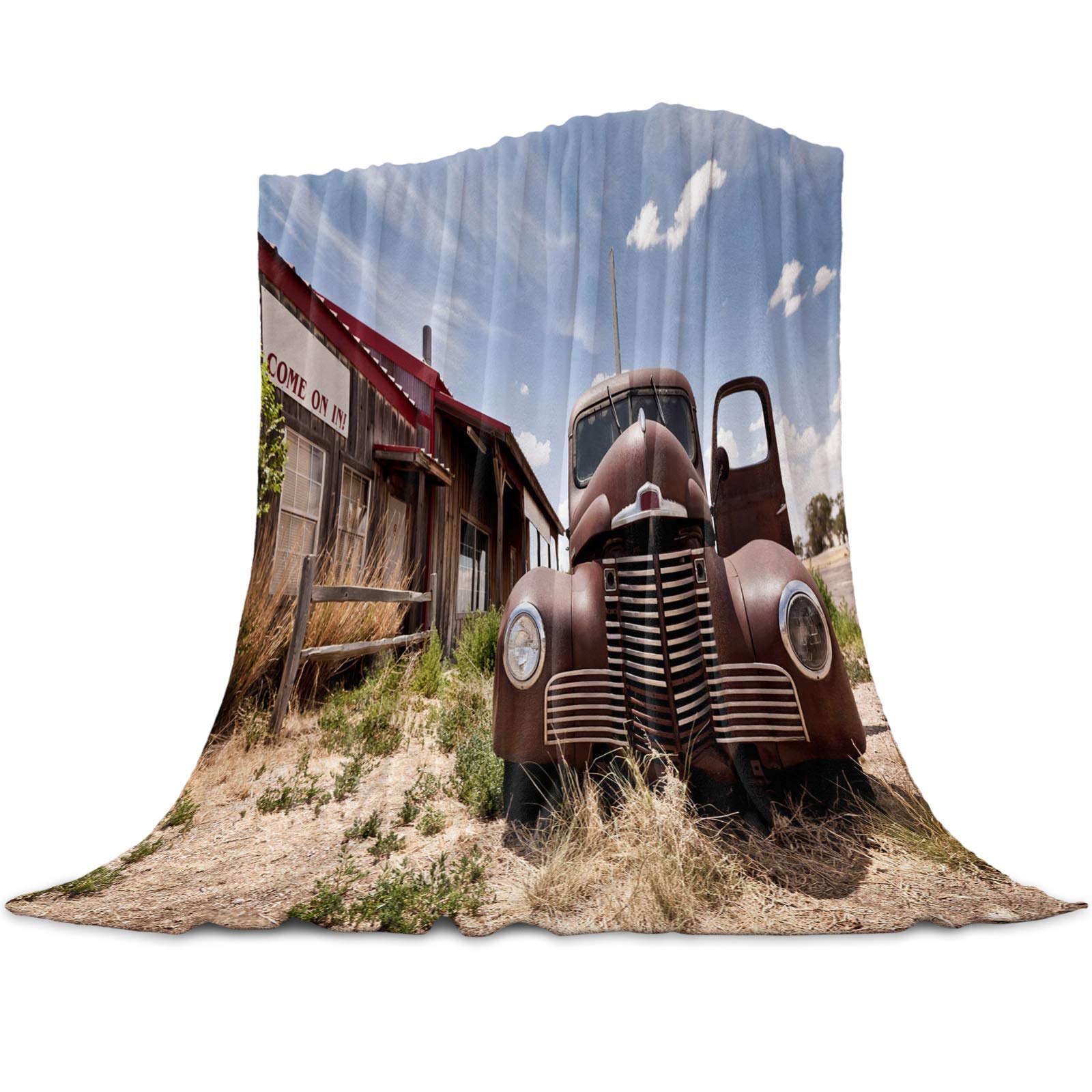 Amazon.com: ANNAMALL Throw Blanket,60x80 Inch Farmhouse Antique Car Rustic  Old Truck Microfiber Throw Blankets Warm Cozy Lightweight Blanket for  Sofa,Bed,Camping,Picnic : Home u0026 Kitchen