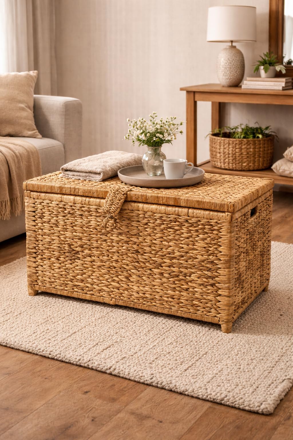Vimini Naturale BAUL Decorazione Enea Treccia (80 * 42 * 45)