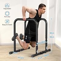 RELIFE Rebuild Your Life Dip Station Párhuzamos Rudak Edzőpad Otthoni Edzéshez - black 6