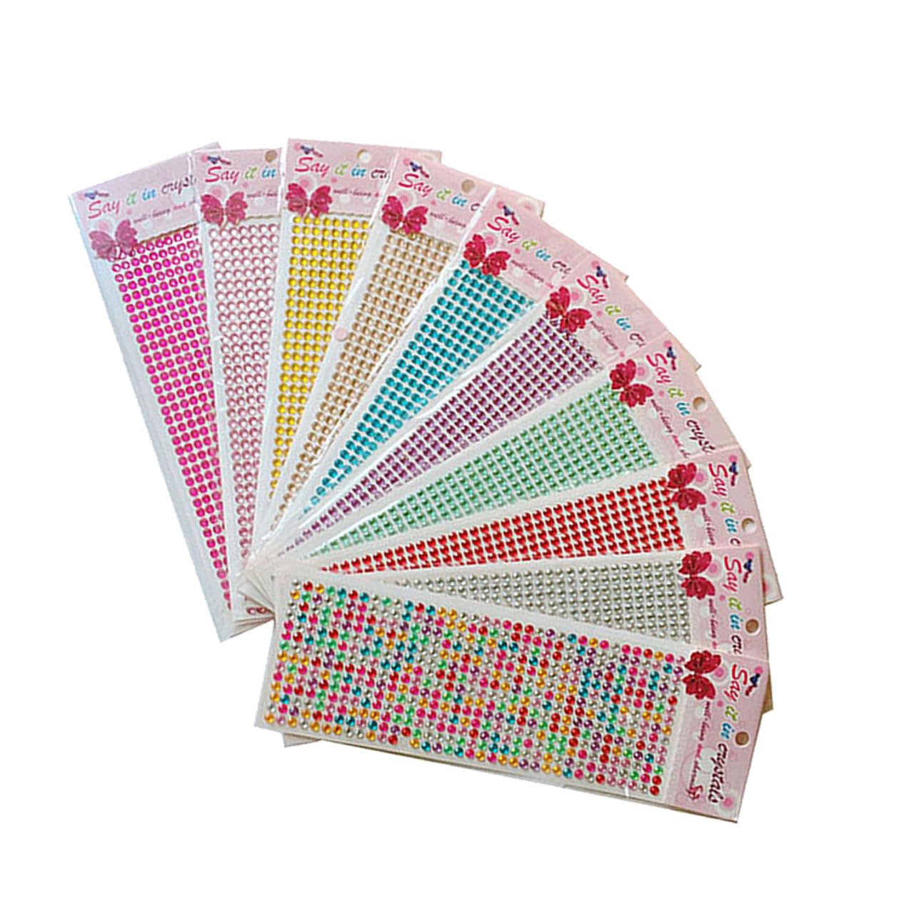 Healvian 15pezzi Adesivi Perle Artificiali Forma Con Retro Adesivo Per Decorazioni Artigianali Make-up e Festa Misti
