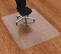 Vista 16 de Amyracel Tapete para silla para suelo de madera dura, 36" x 48" tapete para silla de escritorio de computadora, tapete protector de piso de oficina