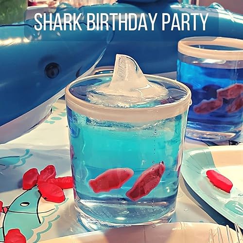 Vista 10 de Shark Fun - Bandejas para cubitos de hielo, paquete de 2, moldes de aleta de tiburón, formas divertidas