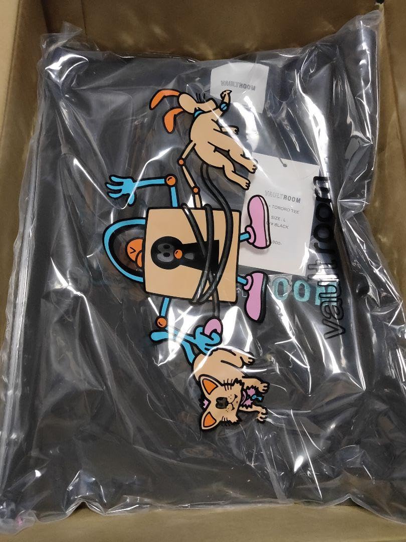 Amazon.co.jp: vaultroom × 猫麦とろろ VR × TORORO TEE BLK : 家電 