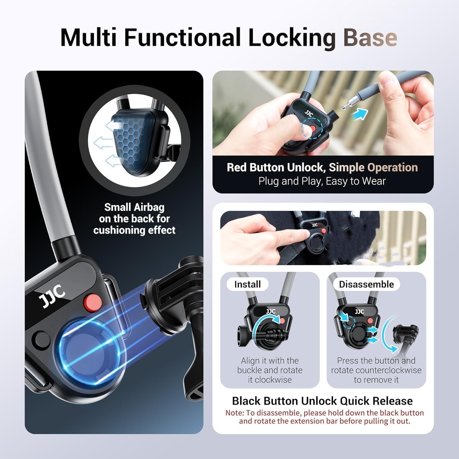 Magnetic Neck Mount for Action Camera,Magnetic Necklace Holder with Anti-Vibration Chest Strap & Quick Release,POV/Vlog Selfie Mount for Hero 13/12/11 for Insta360 Ace Pro 2 Osmo 360 Action 5Pro/4/3