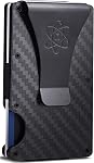 ROSSM Minimalist Wallet for Men - RFID Slim Wallet for Men - Thin Carbon Fiber and Metal Wallet for Cards and Cash - Next Generation Rigid Wallet