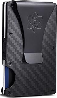 Sponsored Ad - ROSSM Carbon Fiber Wallet for Men - Money Clip Wallet with RFID Blocking - Metal Wallet for Men with Clip a...