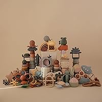 Vista 8 de mushie Anillo de dentición de dinosaurio de silicona de juguete