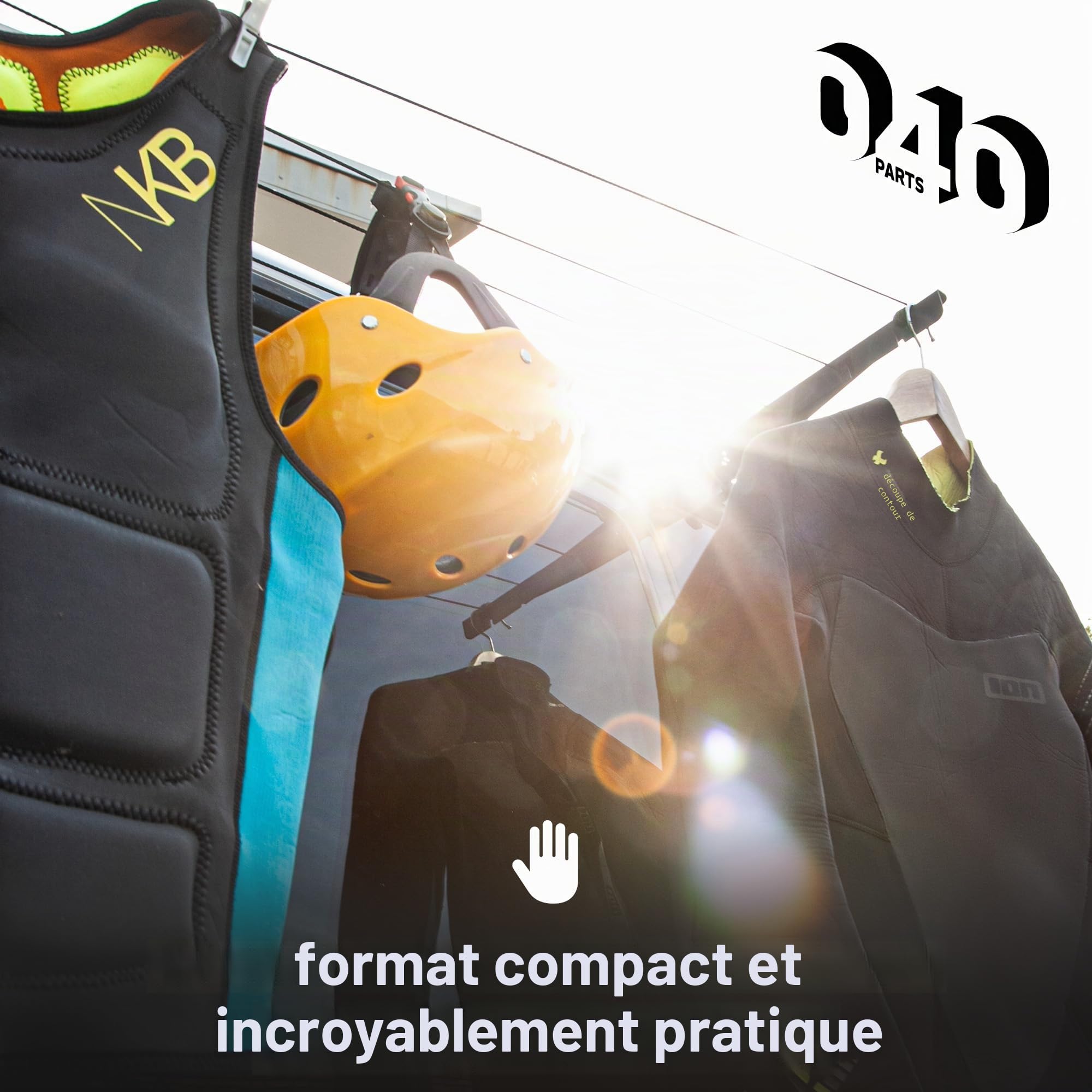 Corde à linge pour VW T5, T6, T6.1 et Opel Crosscamp - Séchez votre linge directement sur le camping-car