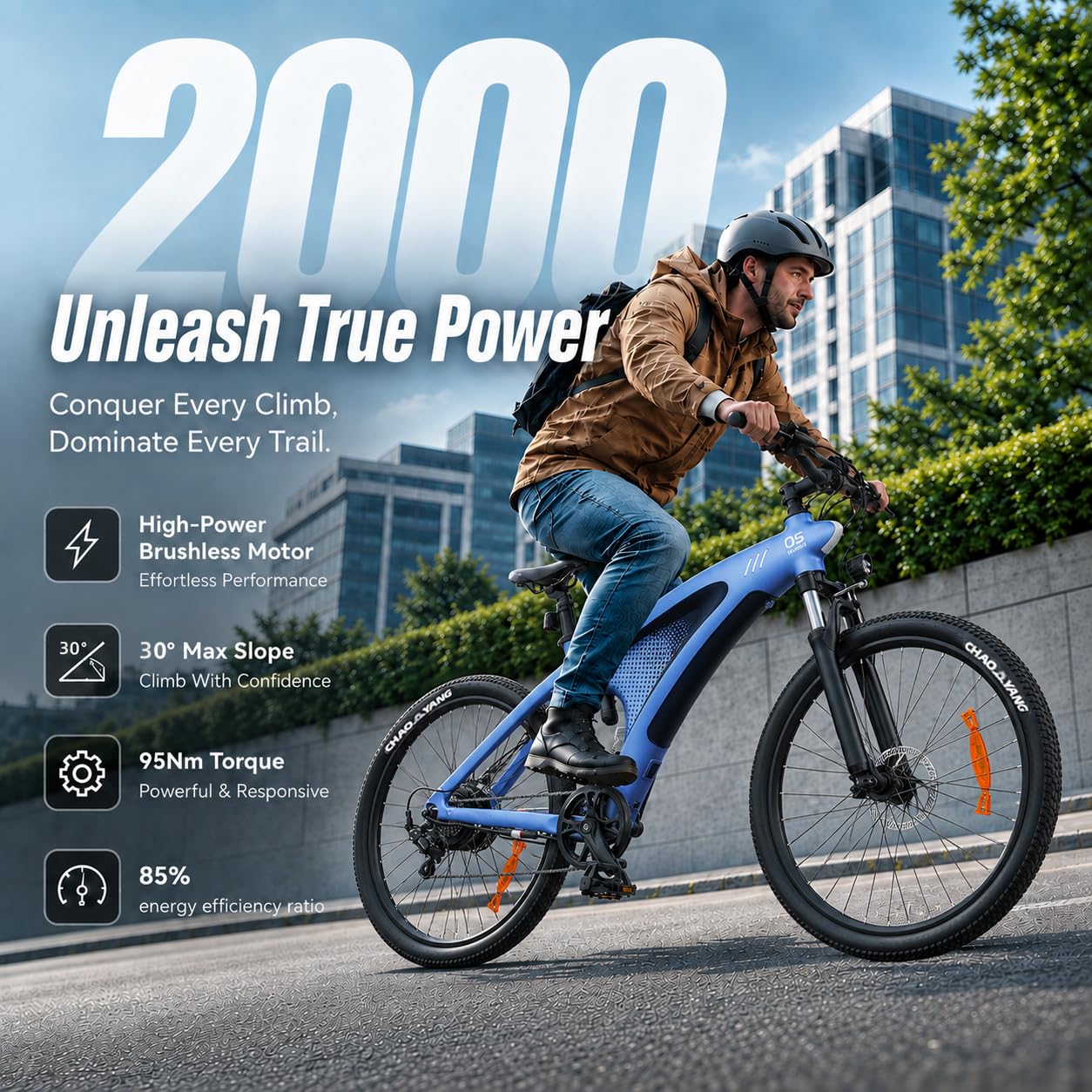 HX Q5 Shark Vélo Électrique Homme,27.5" VTT Électrique Adulte Ville Trajet Quotidien,85Nm 13/20Ah Batterie Amovible,Jusqu’à 60-220KM,Susp. & Freins Hydrauliques,EBike Cyclisme pour Tout-Terrain