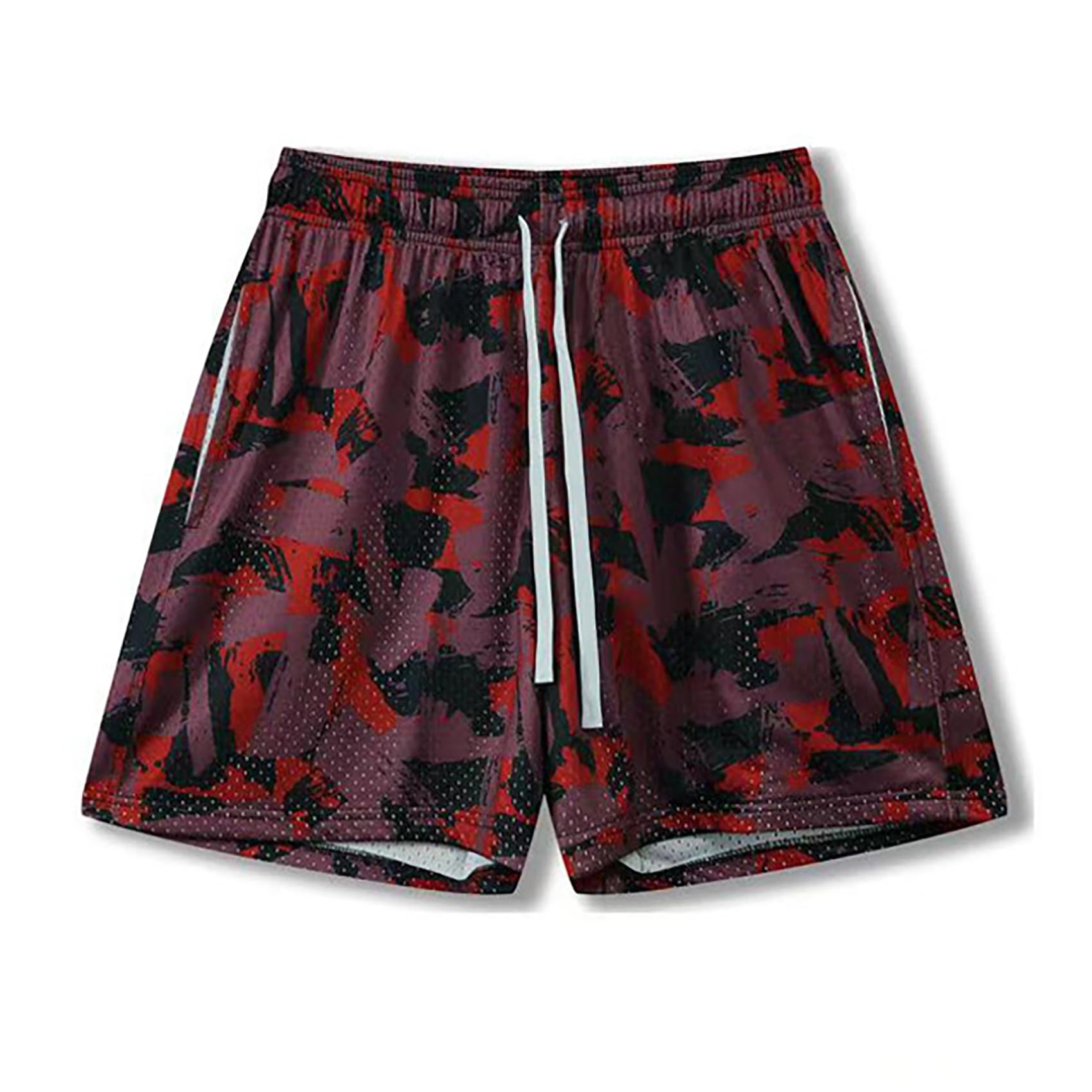 DIOTSR Mens Graphic Shorts Casual Flat Front Shorts Cool Streetwear Designer Shorts Drawstring Summer