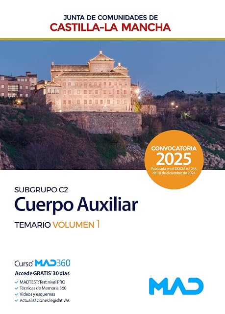 Portada de Cuerpo Auxiliar de la Junta de Comunidades Castilla la M