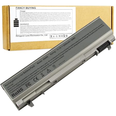 DELL 4M529 9 Cell Laptop Battery Latitude E6400 E6410 E6500 E6510 Li Ion 90Wh