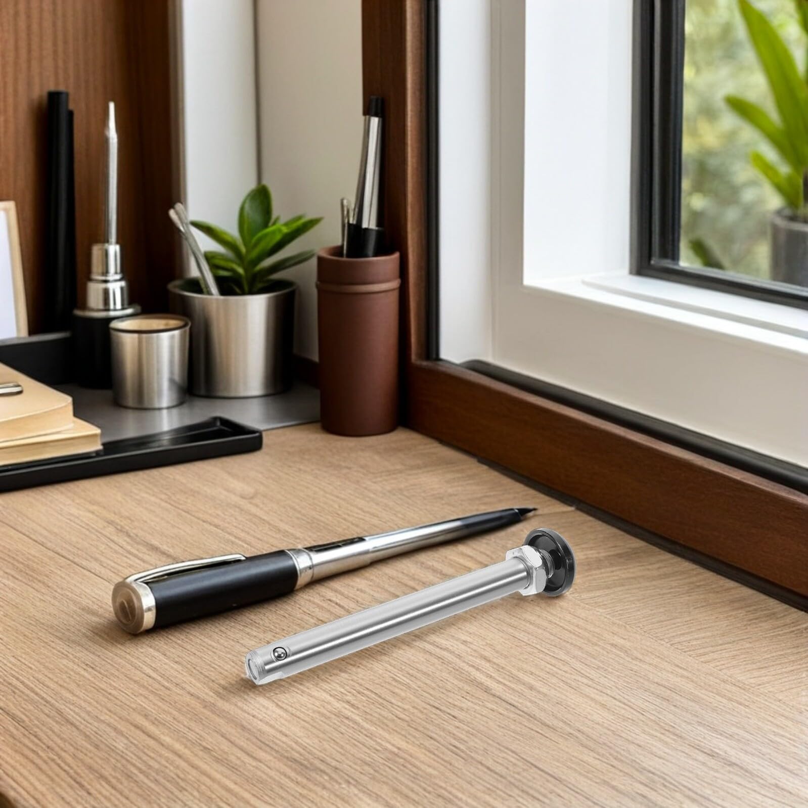 Eje de Repuesto de Acero Inoxidable para Silla de Ruedas, Pieza de Rueda Trasera, Liberación Rápida, Uso Interior y Exterior