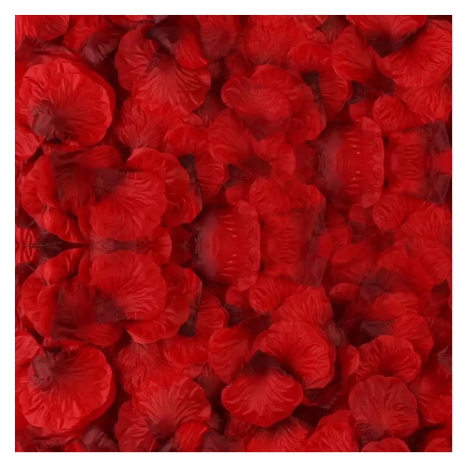 CVEVSFG 1000pcs 5 * 5CM Artificial Fake Rose Petals For Romantic Night Wedding Event Party Decoration Color Gold Red White Flower(Red)
