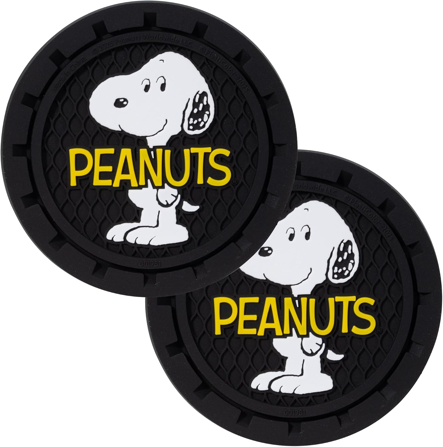 Plasticolor 001981R01 Peanuts Snoopy Auto Coaster - 2 Pack