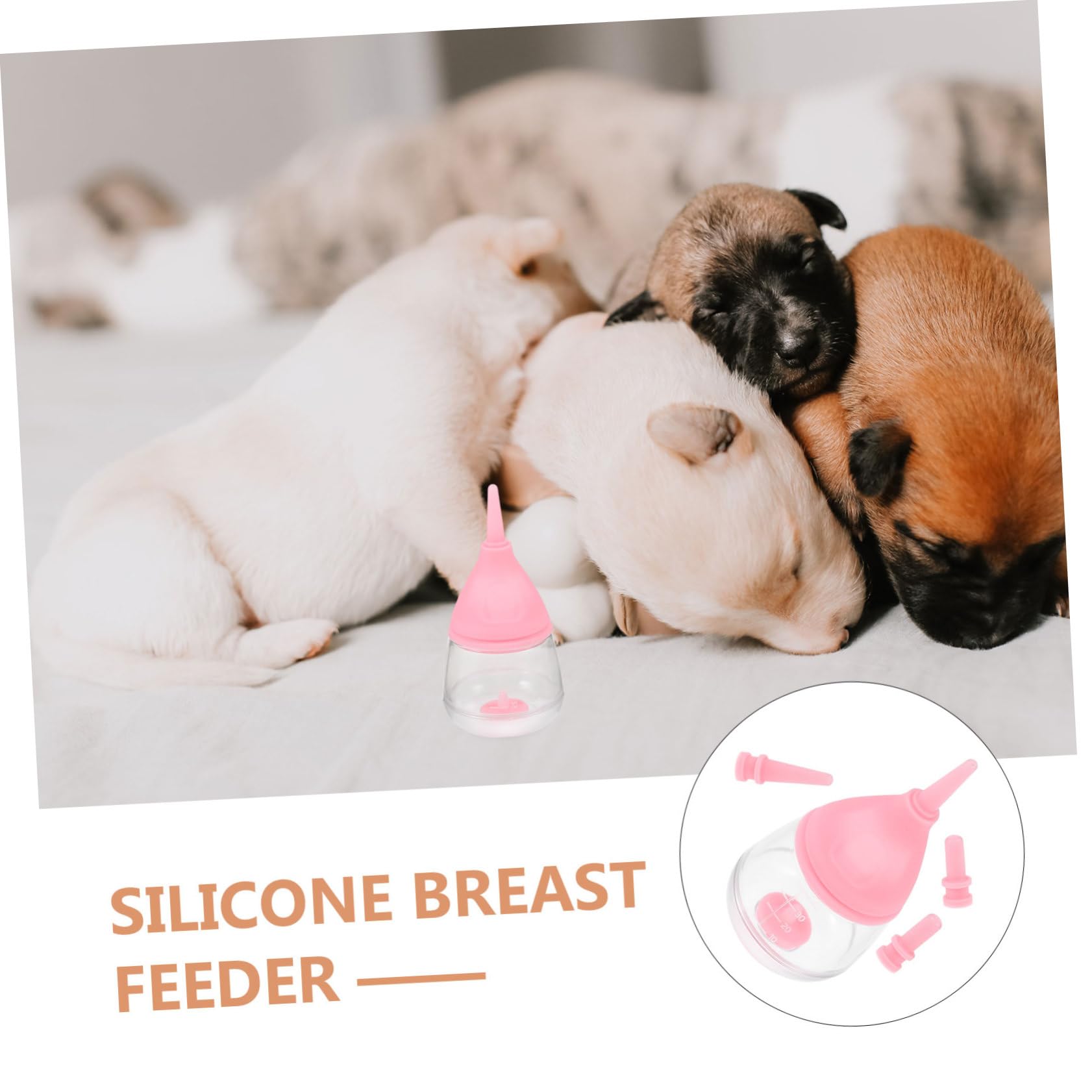 CIYODO Pet Nursing Bottle Kitten Replacement Milk Puppy Nipple Feeder Silicone Material Portable Dog Feeding Bottle