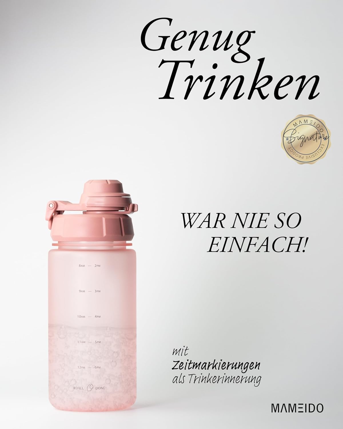 MAMEIDO bočica za vodu slamka i mehanizam zatvaranja