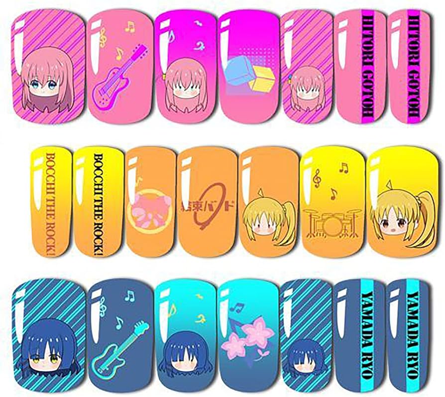 Amazon.co.jp: LOOR ぼっちざろっく ネイルシール ネイルセット 後藤