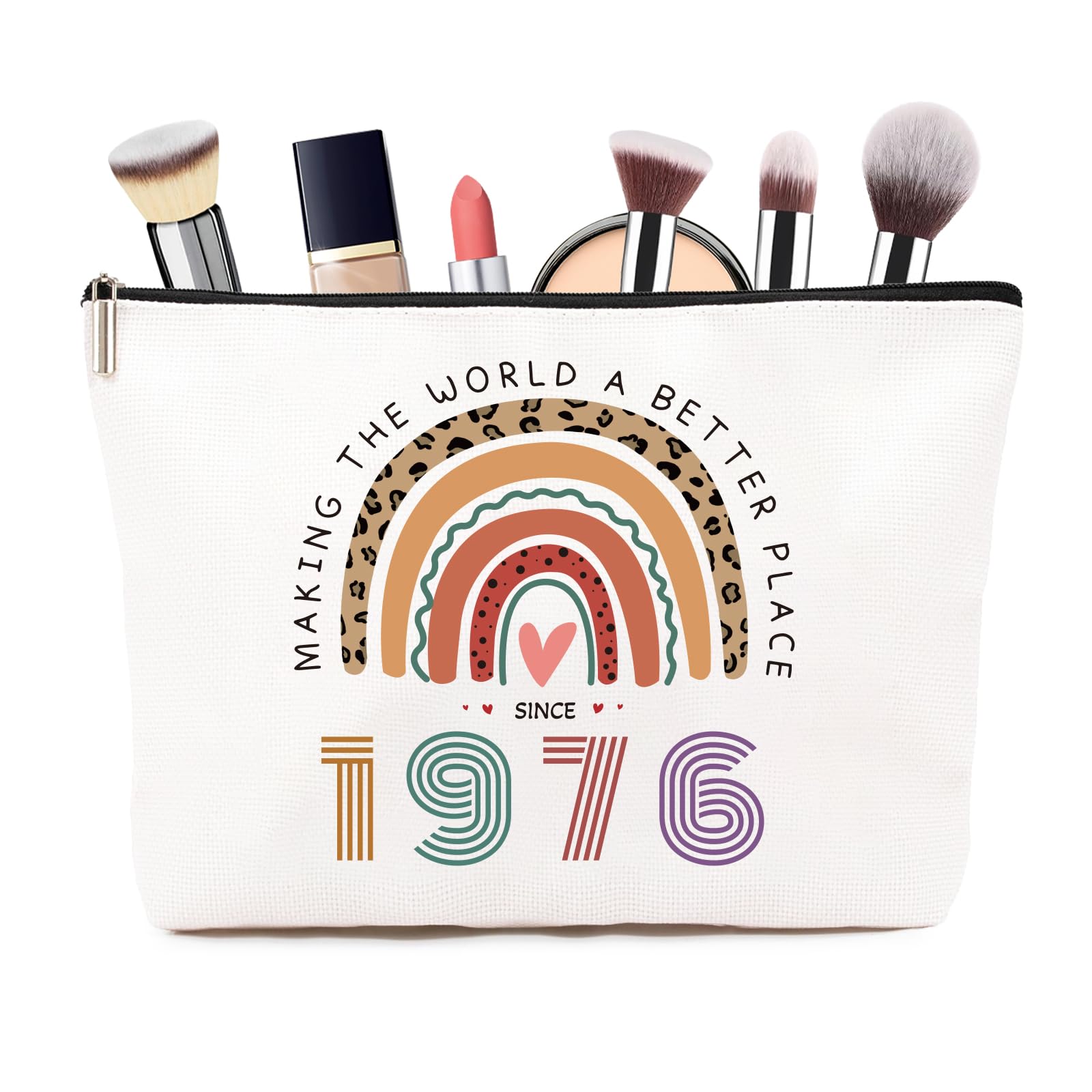 50th Birthday Gifts for Women- Small Comestic Bag Presents for Female 50th Birthday -Personalised 50 Year Old Lady Present Ideal for Best Friend, Sister(only Bag) - 1