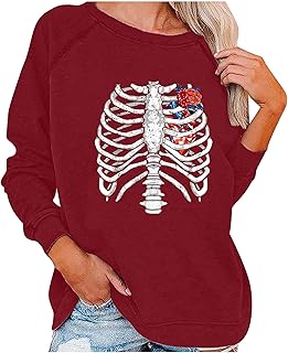 Damska bluza na Halloween, okrągły dekolt, luźny krój, topy dla kobiet z długim rękawem, czarownica, nadruk, koszulka, sweter, bawełna, koszulka z długim rękawem, czas wolny, sweter, górna część