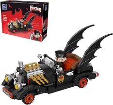 PANTASY Vampire Hot Rod Building Kit, Gothic Halloween Decoration for | Vampire car with bat wings, open motor, metallic look, printed details and standing or sitting figure