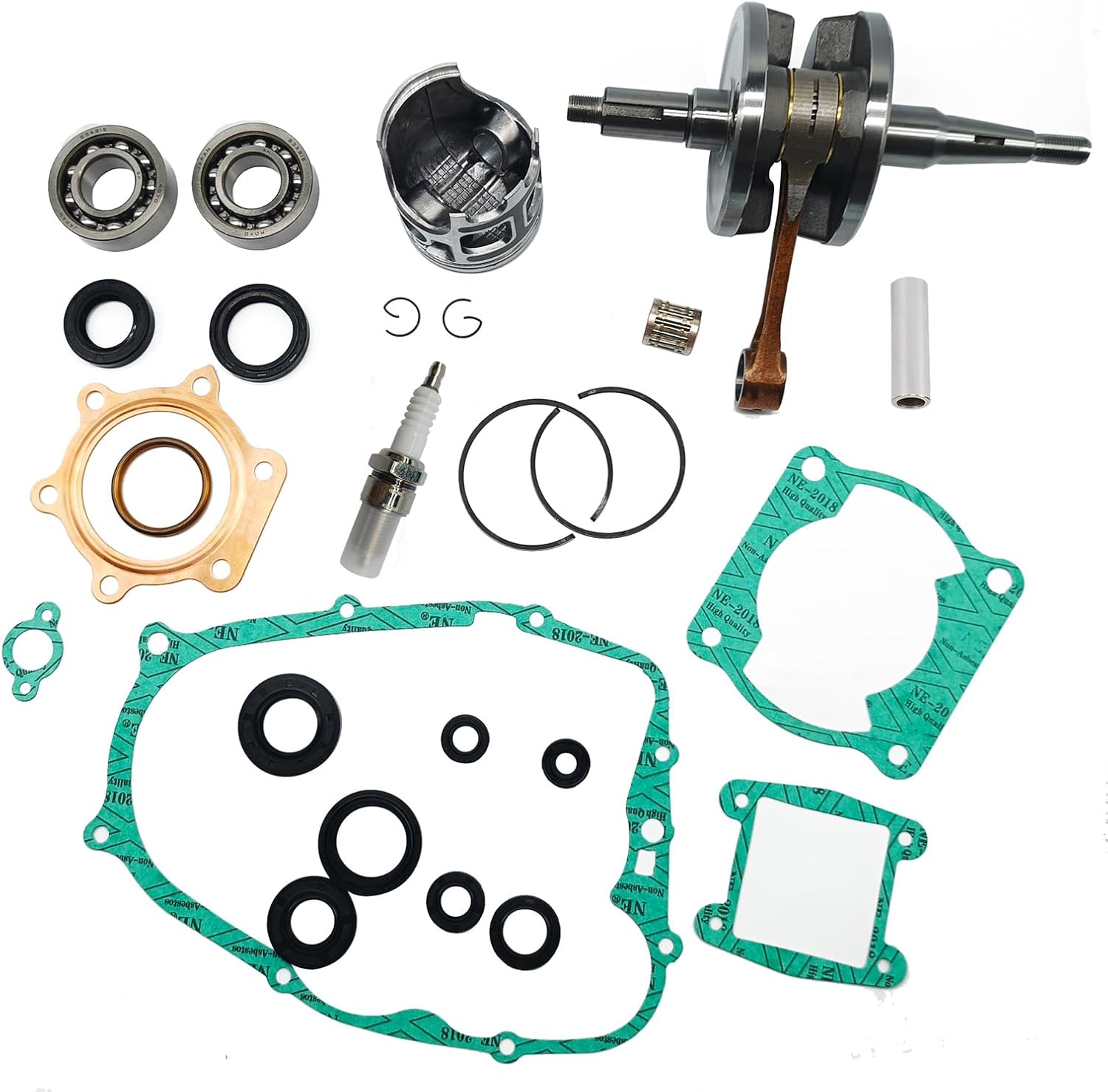 Engine Crankshaft Cylinder Piston Gasket Kit Top End Rebuild Kit Compatible for Yamaha Blaster 200 YFS 200 1988-2006