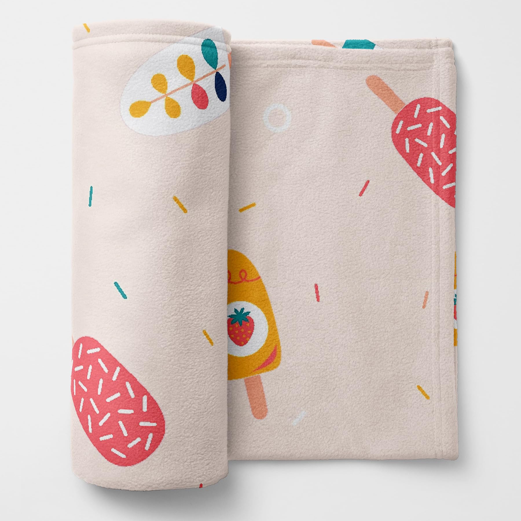 Soft Baby Blanket - Ice Cream Print -7
