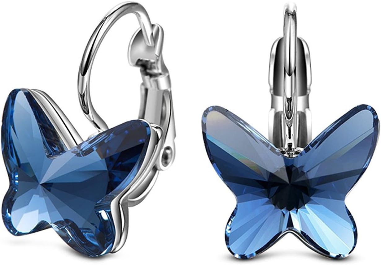 Italian Designer Copper Earrings for Women (Blue)(9794er)