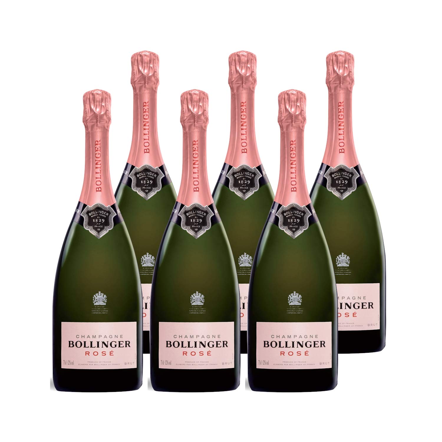 Champagne Brut Rosé - Bollinger - Lot de 6x75cl - Cépages Chardonnay, Pinot Meunier