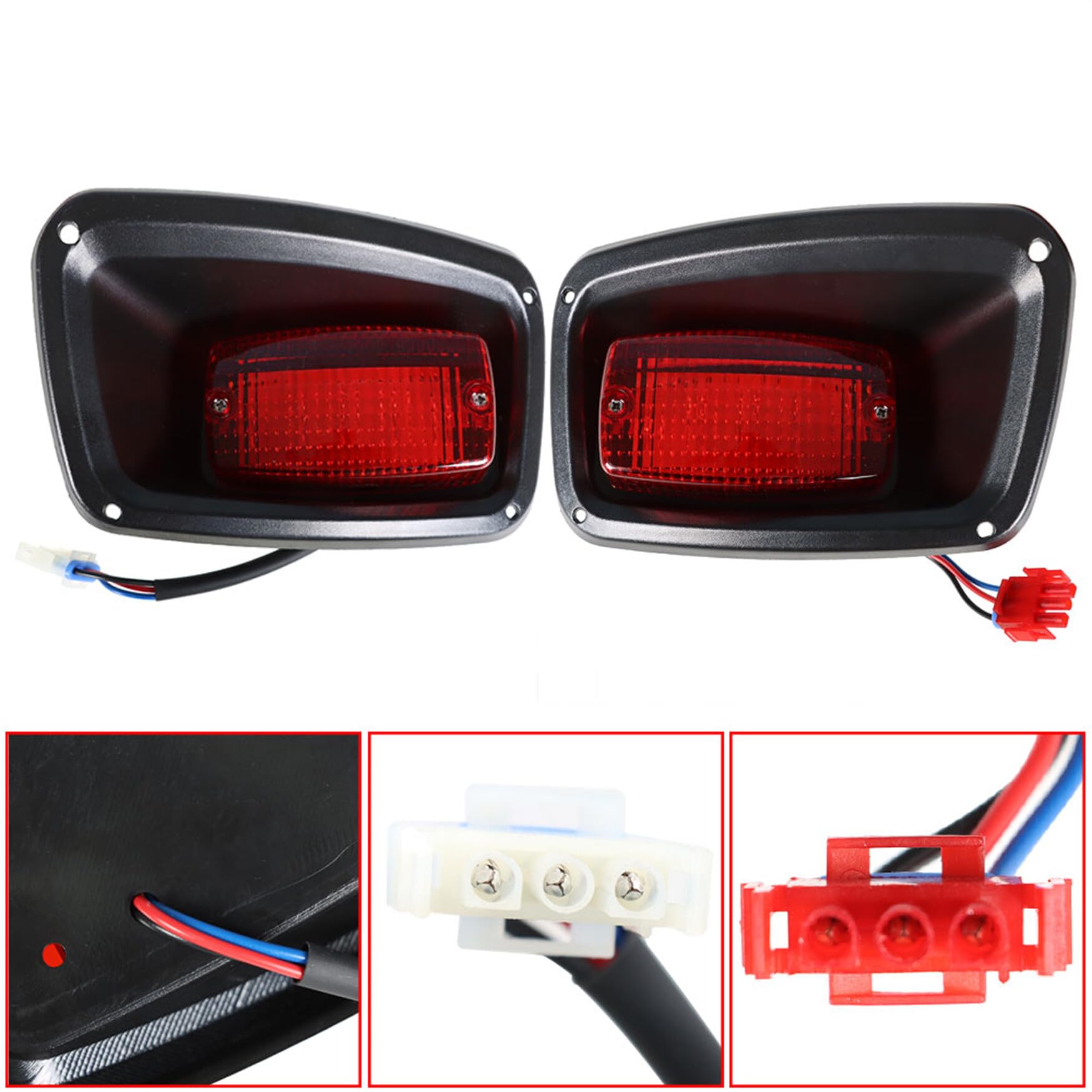WFLNHB Rear Tail Light (2 Taillights) Replacement for EZGO TXT Golf Cart 1996-2014