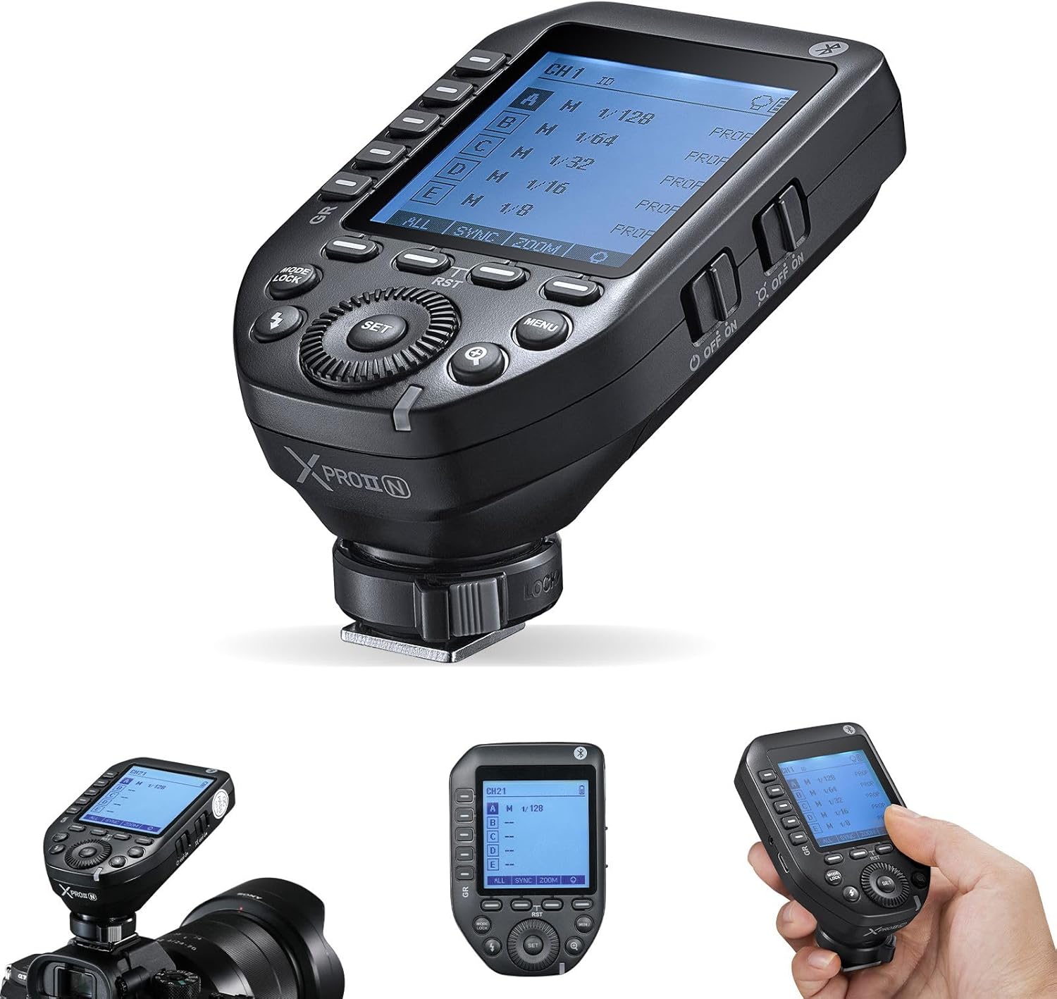 Godox XProII XProII-N XProIIN TTL 2.4G Wireless Flash Trigger for Nikon Cameras, HSS 1/8000s, GodoxPhoto APP Control, New Hotshoe Locking, Modeling Light, Zoom Setting Control (XPro Xpro-N Version 2)