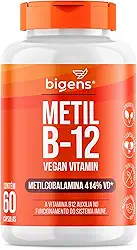 Metil B-12 Vegan Vitamin Metilcobalamina 414% VD, Bigens, 60 cápsulas (Unidade)