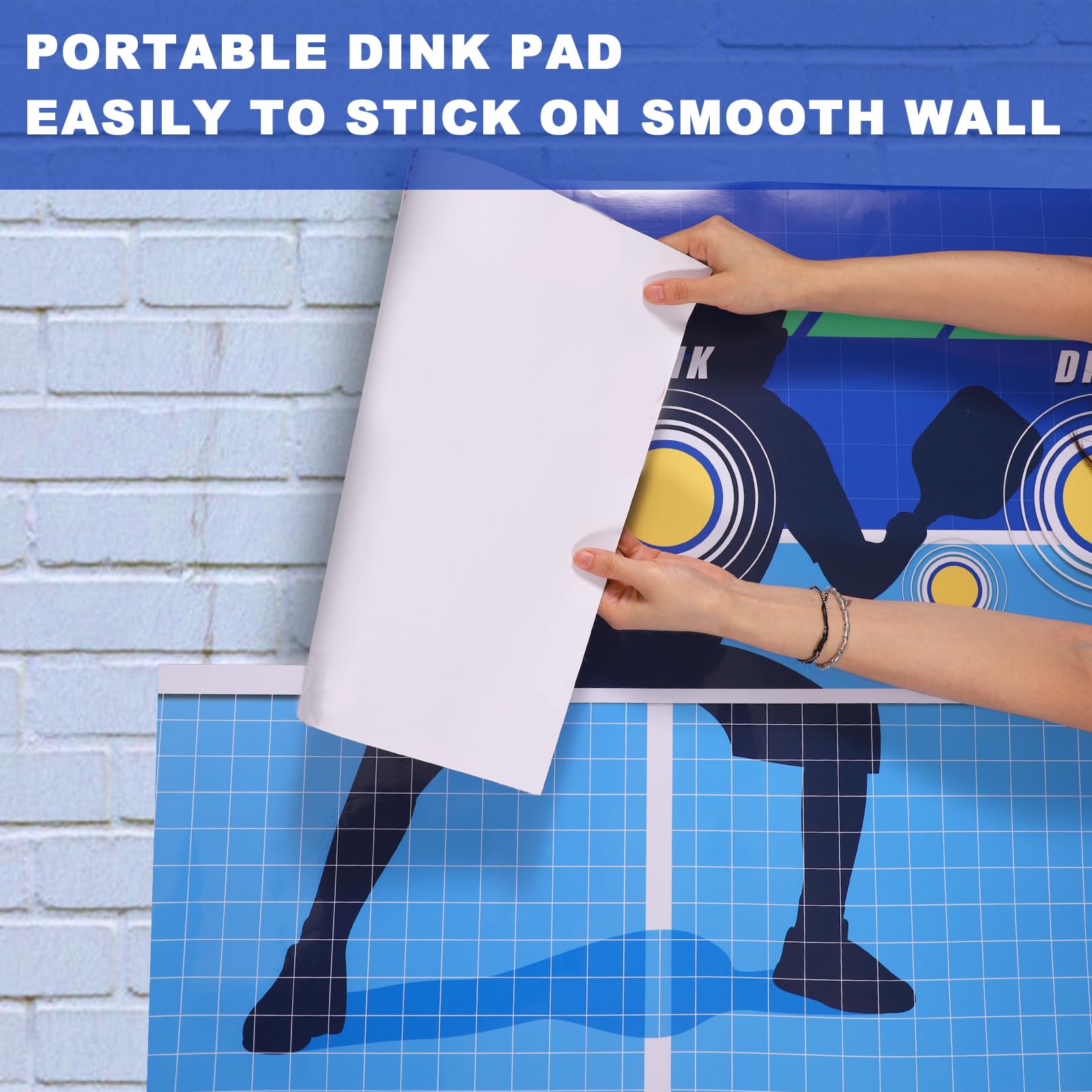 TOYMIS Dink Pad Per Allenamento Pickleball - Poster Da Parete Per Pratica, Blu - Foto 4