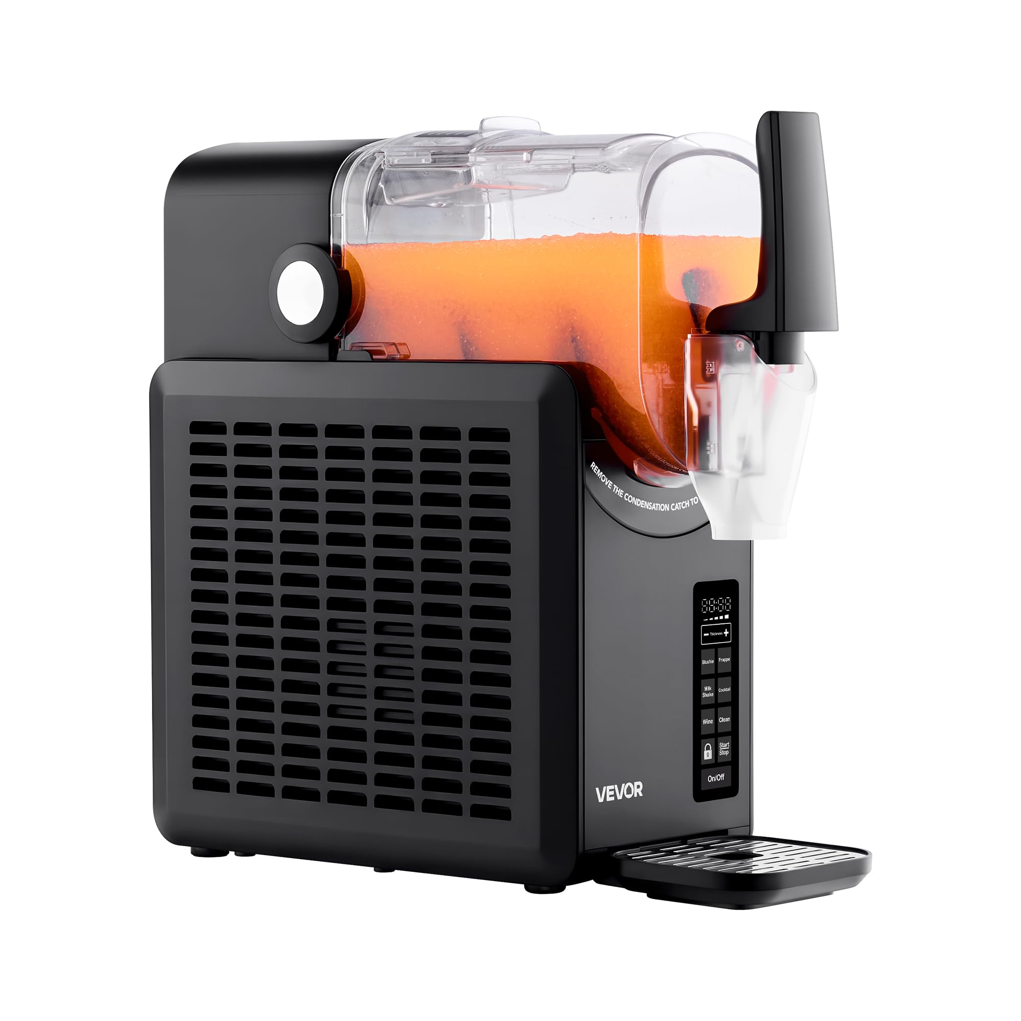 VEVOR Macchina per Granita da 2,6 L, Macchina per Bevande Ghiacciate Fredde con 5 Programmi Preimpostati, Funzinoe Autopulizia, Ghiacciate, Frappé, Milkshake, Cocktail
