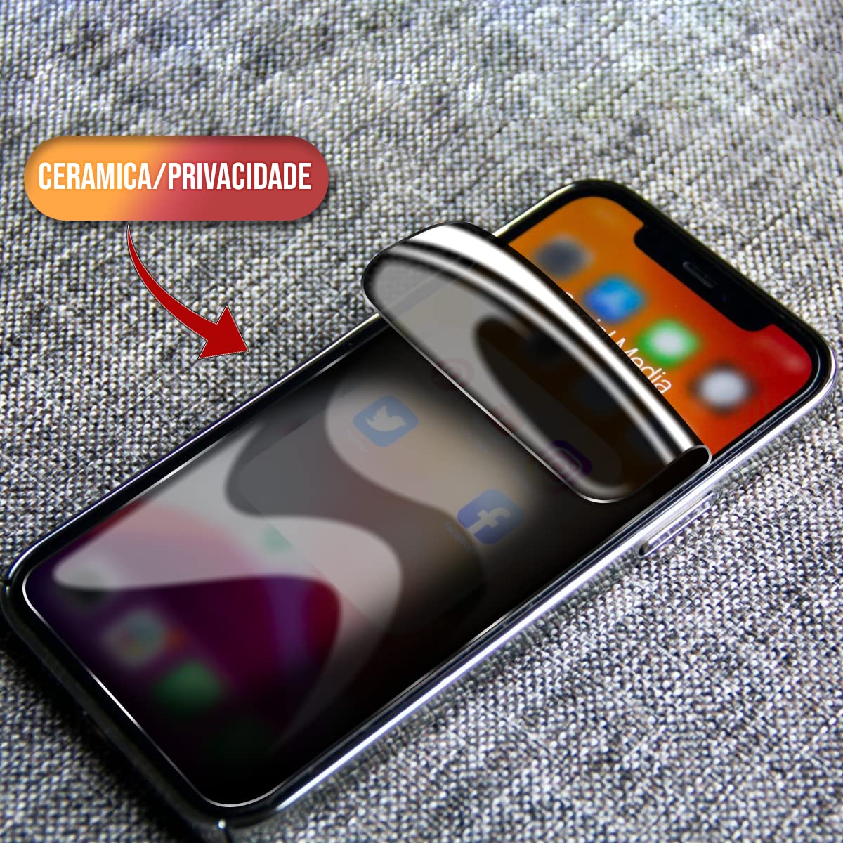 Película Cerâmica Privacidade Fosca Matte P/Galaxy S10 Plus G975