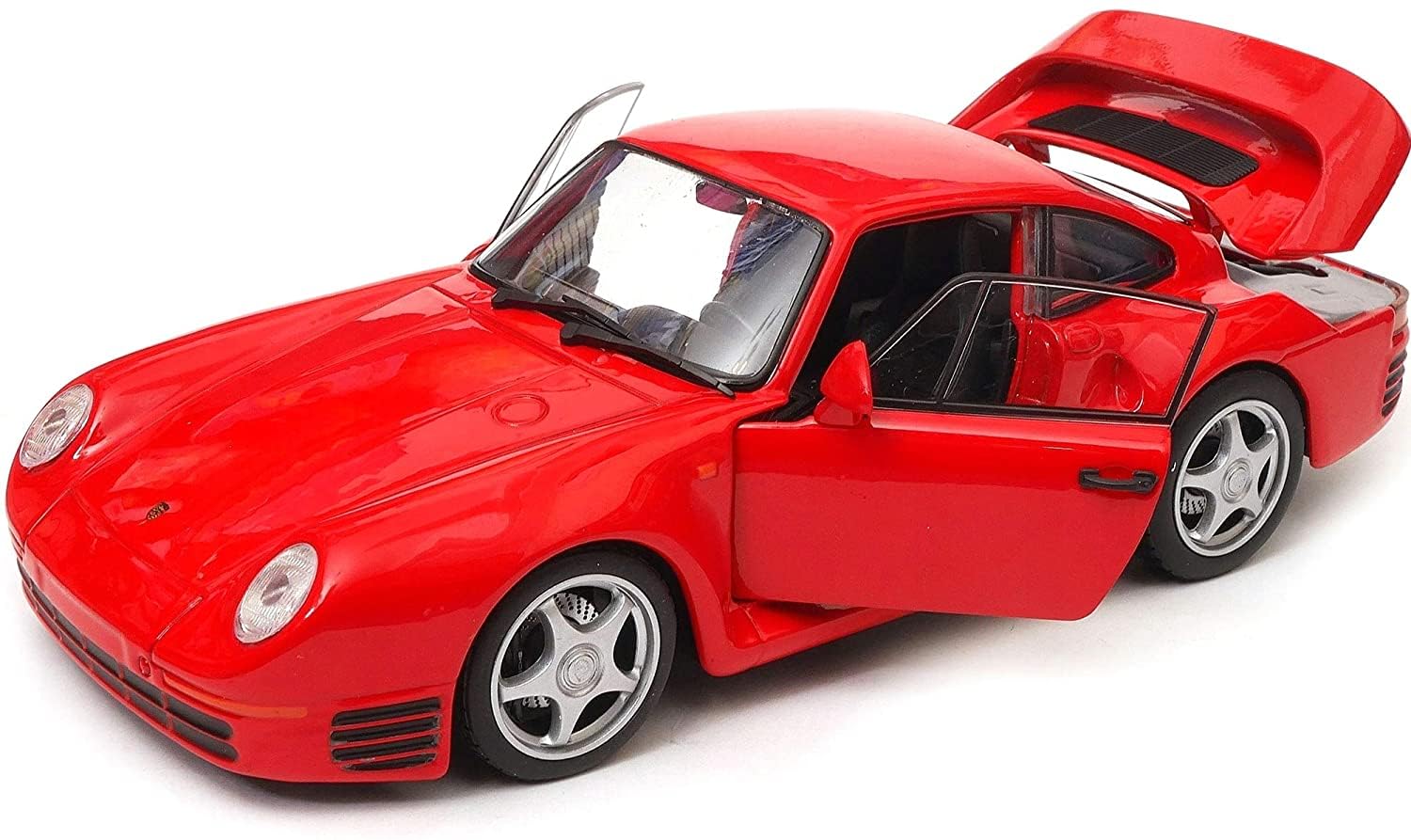 959 Red with Silver Wheels NEX Models 1/24 Diecast Model Car by Welly 24076red