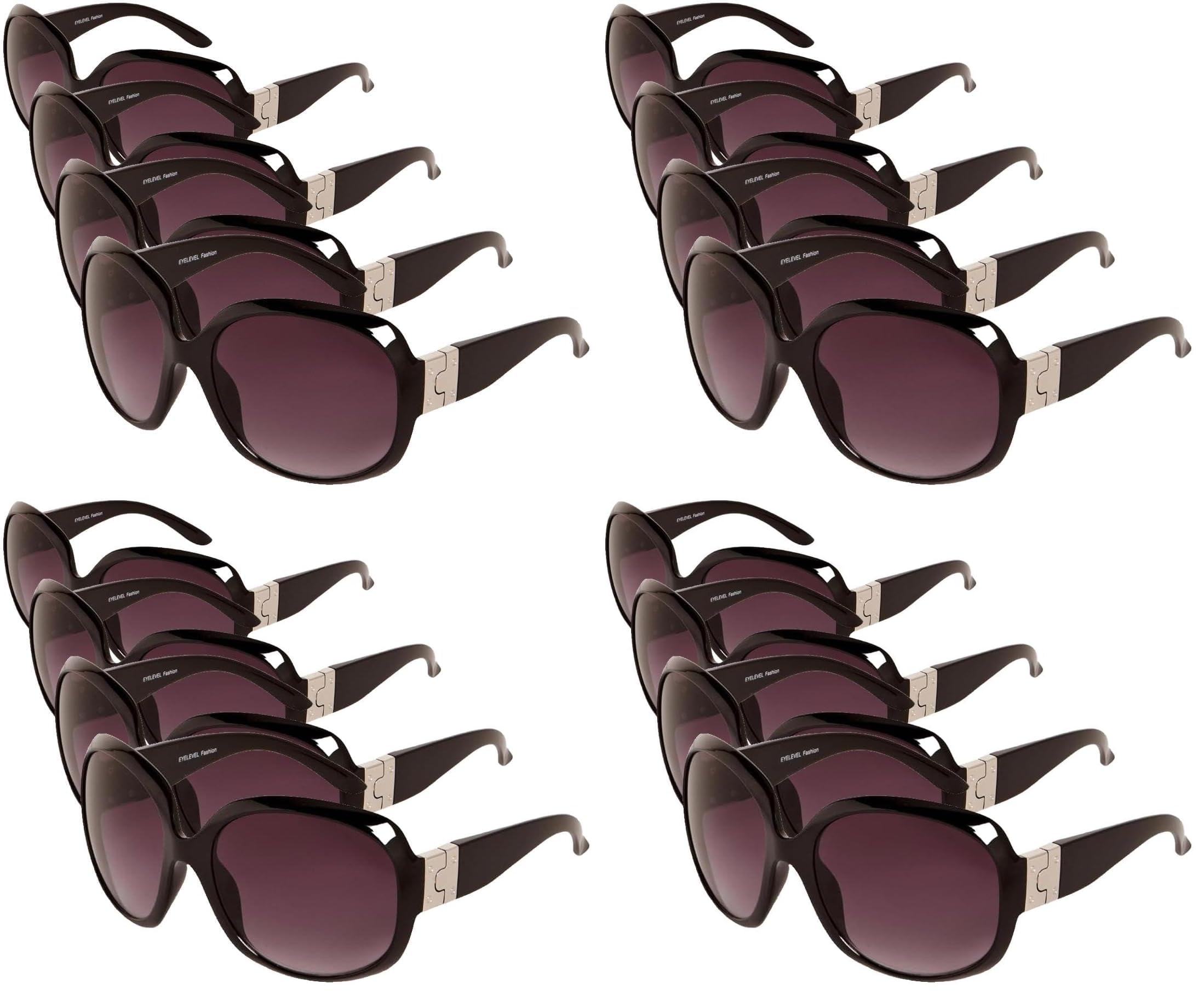 Eyelevel Lucy Black Oversized Sunglasses for Women - Comfortable Fashionable Ladies Sunglasses - With UV400 Protection & CAT3 Lens