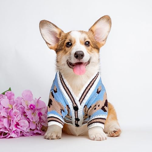 Vista 21 de Suéteres para perros pequeños y medianos, lindos suéteres de punto con osos para perros, ropa para perros pequeños y medianos, trajes suaves