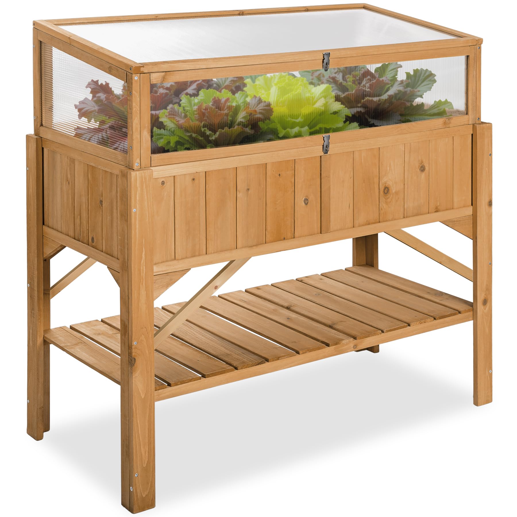 tectake® Frühbeet Aufsatz aus Holz Produktbeschreibung