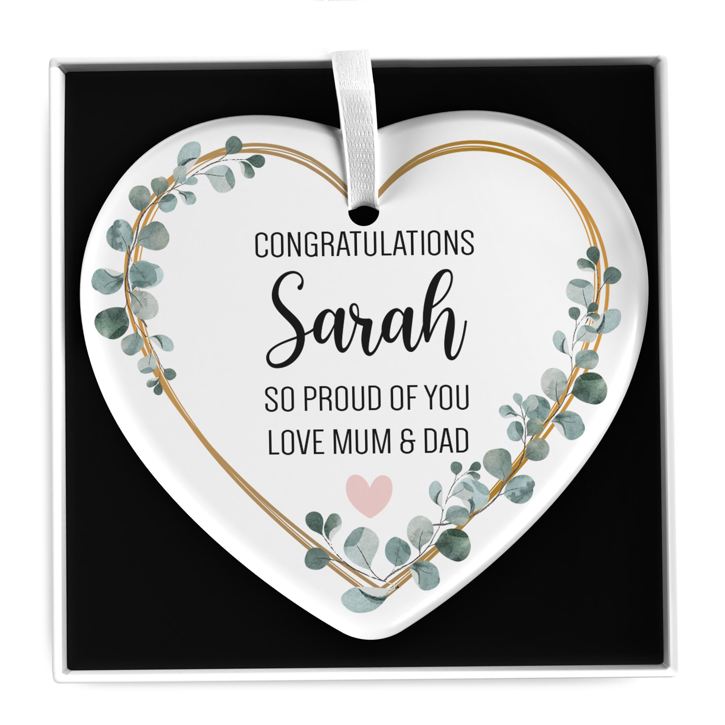 Beecreative Congratulations Gift For Girls, Personalised Proud Of You