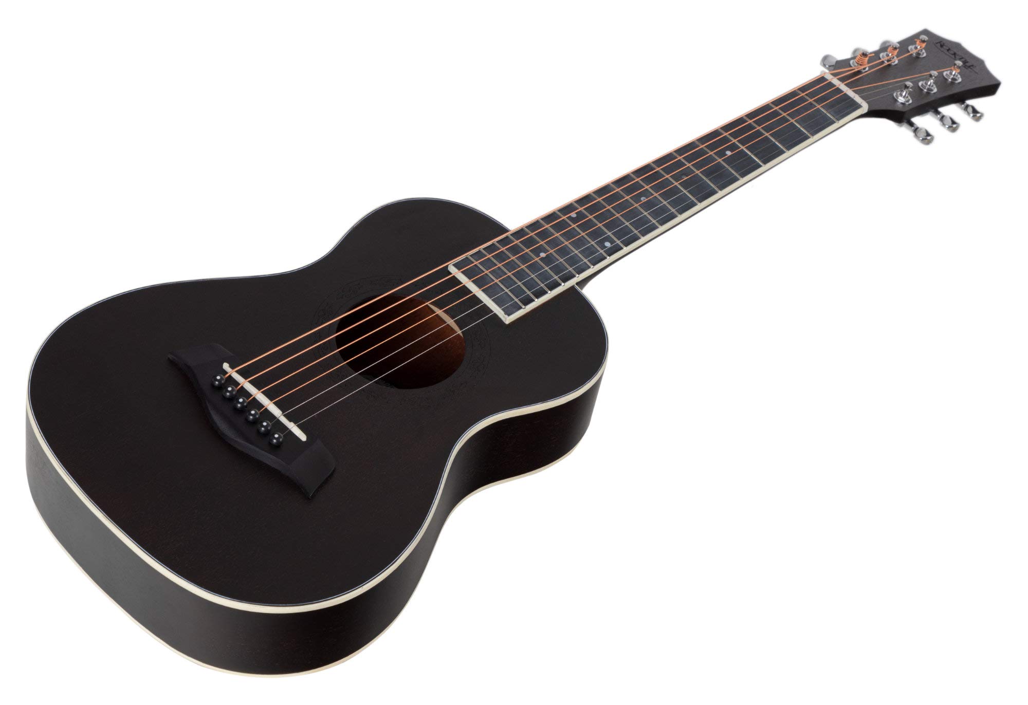 Rocktile G-10 BK Guitarlele Noir - Guitare Western format voyage - Table : Cèdre - Fond & éclisses : Acajou - Manche : Okoumé - Mensure : 51 cm - Finition pore ouverte noire