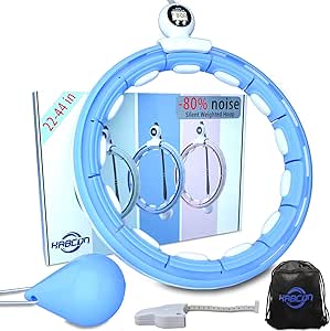 Infinity Weighted Hula Exercise Hoop Plus Size for Adults Weight Loss, 32/30/24/16 Knots Smart Fitness Hoop for Women/Men Fitness Aids,Fitness and Massage 2 in 1,with Weight Adjustable Spinning Ball